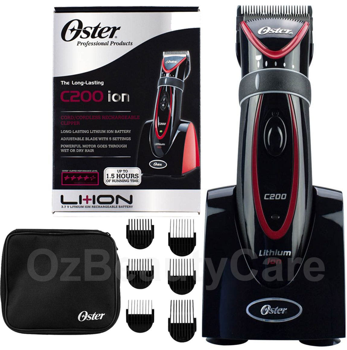 Oster C200 Ion Professional Cord/Cordless Barber Hair Clipper/Trimmer