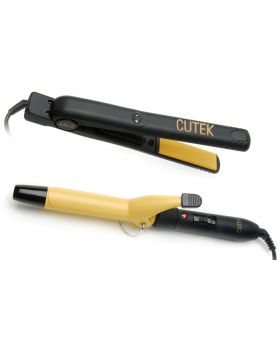 Wahl Cutek Combo Ceramic Hair Straightener Iron + Curling Tong Roller ZX311