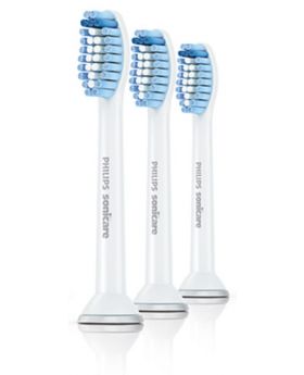3x Sonicare HX6053 Sensitive Standard Sonic Toothbrush Heads Pack
