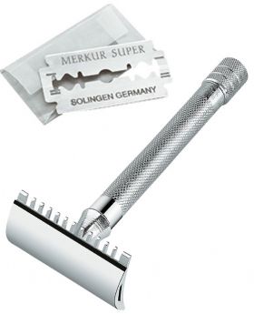 Merkur 25C Long Hanlde Open Comb Double Edge Safety Razor 